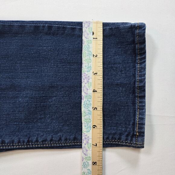 Levi's 525 Perfect Waist Straight Leg Women's Size 12 Blue Jeans Stretch Dark - Picture 10 of 10